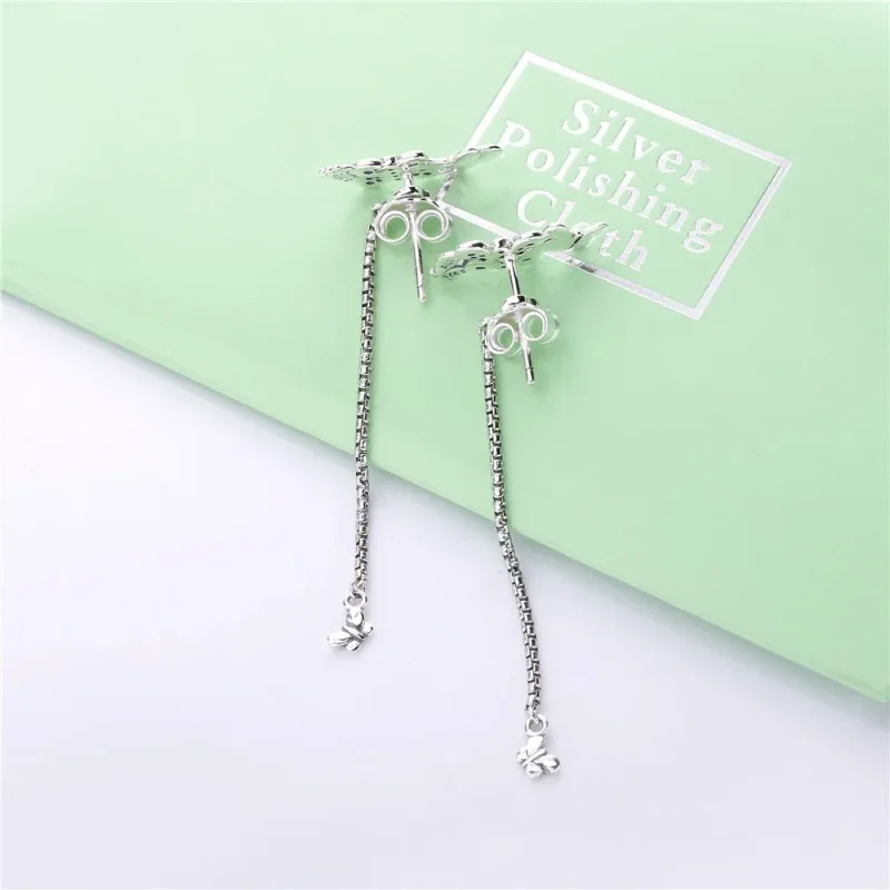 (bilde for) PANDORA Bedazzling Butterflies øredobber - 297964CZ - Vis 3