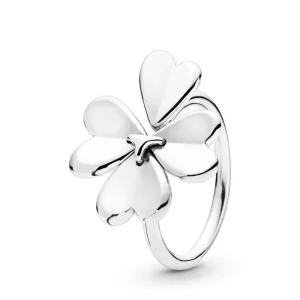 (bilde for) Pandora Clover silver open ring - 197949