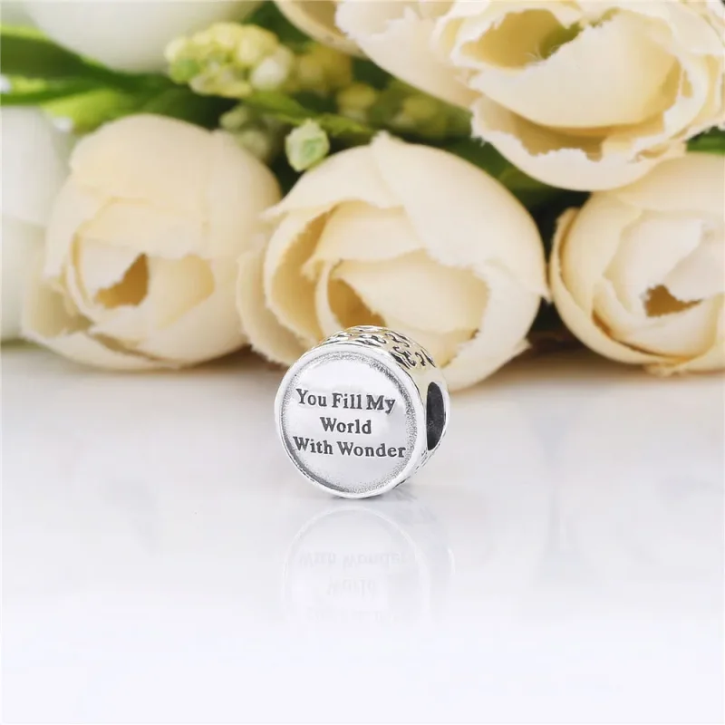 (bilde for) Pandora Disney Aladdin and Jasmine silver charm with blue enamel - 798039ENMX - Vis 3
