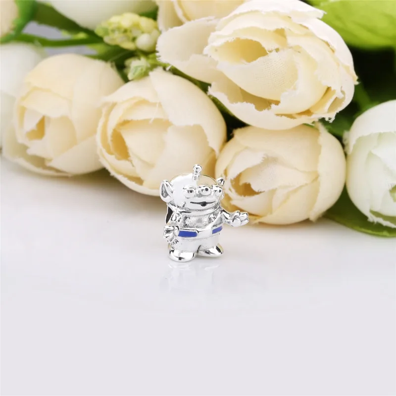 (bilde for) Pandora Disney Aliens silver charm with blue enamel - 798045EN82 - Vis 3