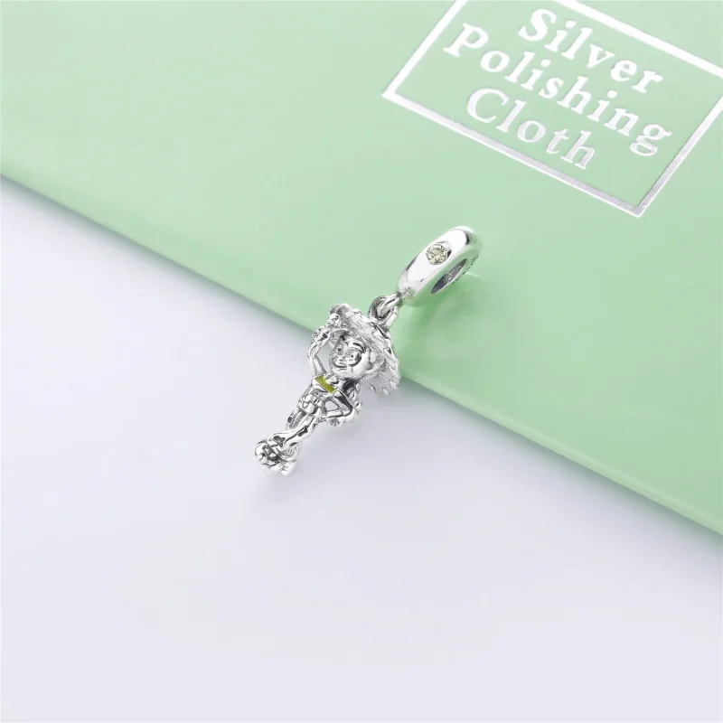 (bilde for) Pandora Disney Jessie sølv dingler med gylden farget cubic zirconia, svart og gu - Vis 2