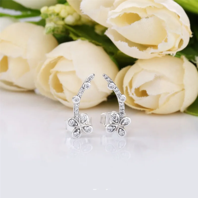 (bilde for) PANDORA draperte blomsterøreringer med fire kronblad - 297936CZ - Vis 2