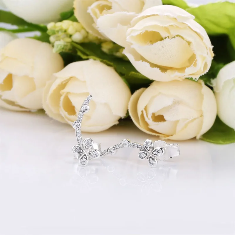 (bilde for) PANDORA draperte blomsterøreringer med fire kronblad - 297936CZ - Vis 3