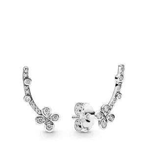(bilde for) PANDORA draperte blomsterøreringer med fire kronblad - 297936CZ