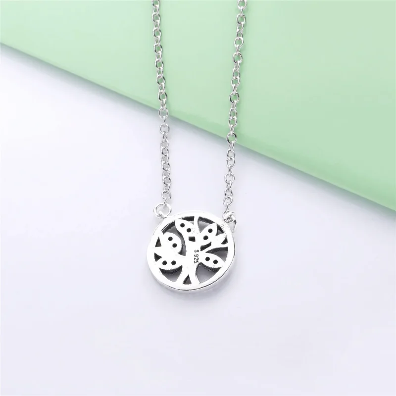 (bilde for) Pandora Family tree silver collier with clear cubic zirconia - 397780CZ - Vis 3
