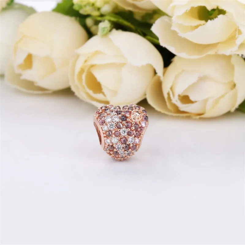 (bilde for) PANDORA Glimrende Ladybird Heart Charm - 787894NPOMX - Vis 2