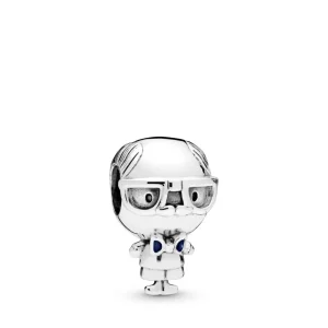 (bilde for) Pandora Grandfather silver charm with blue enamel - 798013EN188