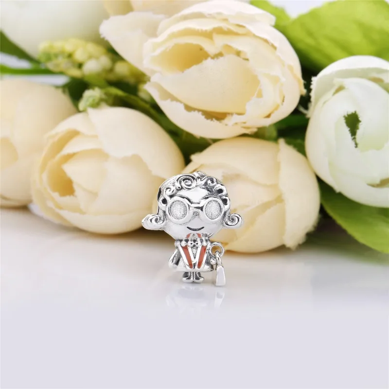 (bilde for) Pandora Grandmother silver charm with pink enamel - 798014EN190 - Vis 2