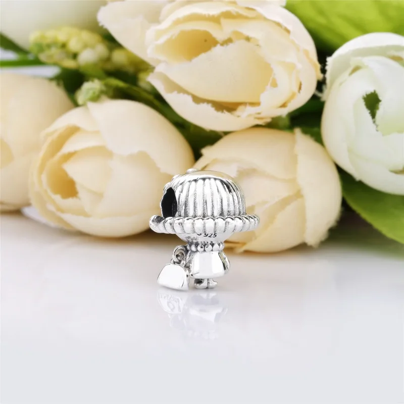 (bilde for) Pandora Grandmother silver charm with pink enamel - 798014EN190 - Vis 3