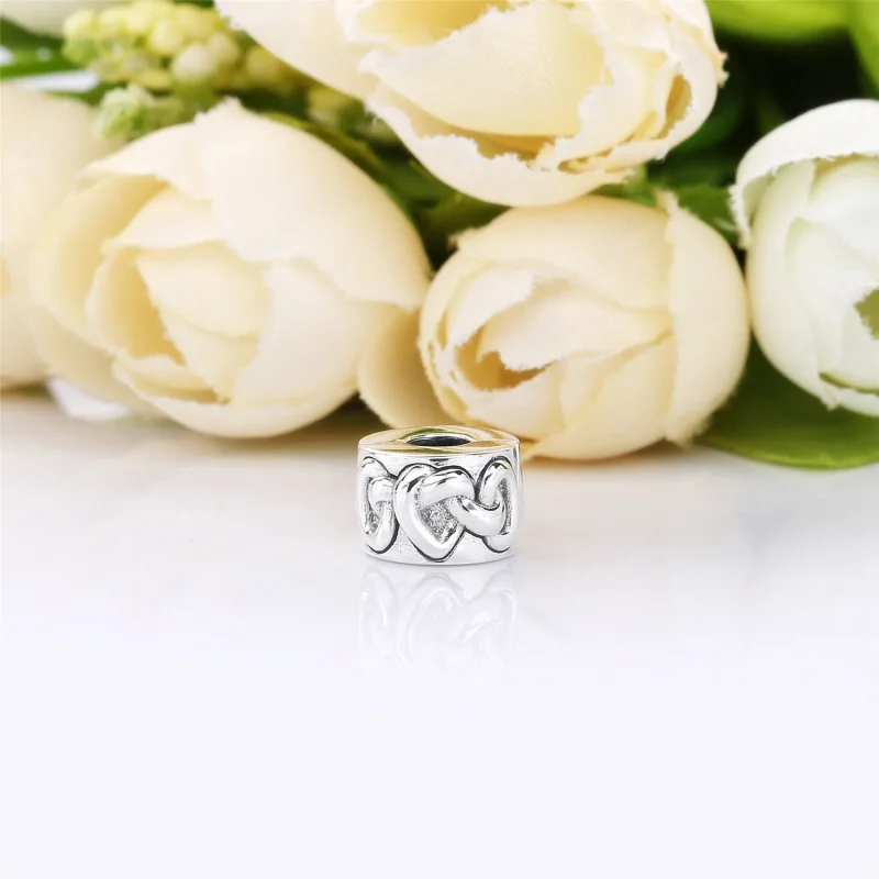 (bilde for) Pandora Hjerteformet knute Klemmecharm - 798035 - Vis 3