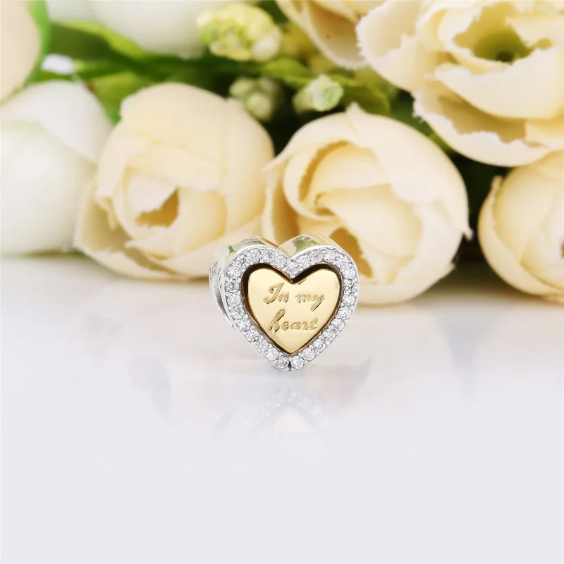 (bilde for) Pandora I hjertet mitt Delt Hjerte Charm - 767606CZ - Vis 2