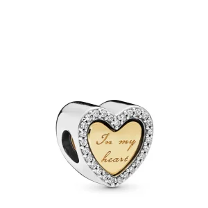 (bilde for) Pandora I hjertet mitt Delt Hjerte Charm - 767606CZ