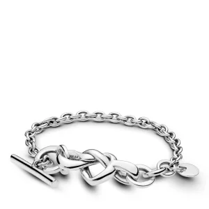 (bilde for) Pandora Knotted hearts silver T-bar bracelet - 598100