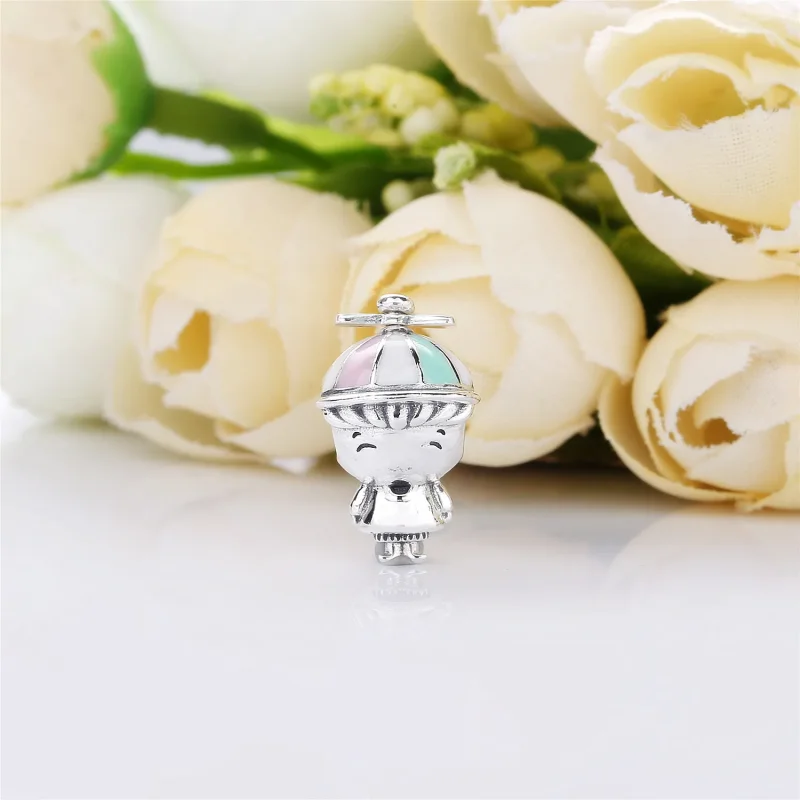 (bilde for) Pandora Liten Gutt Charm - 798015ENMX - Vis 2