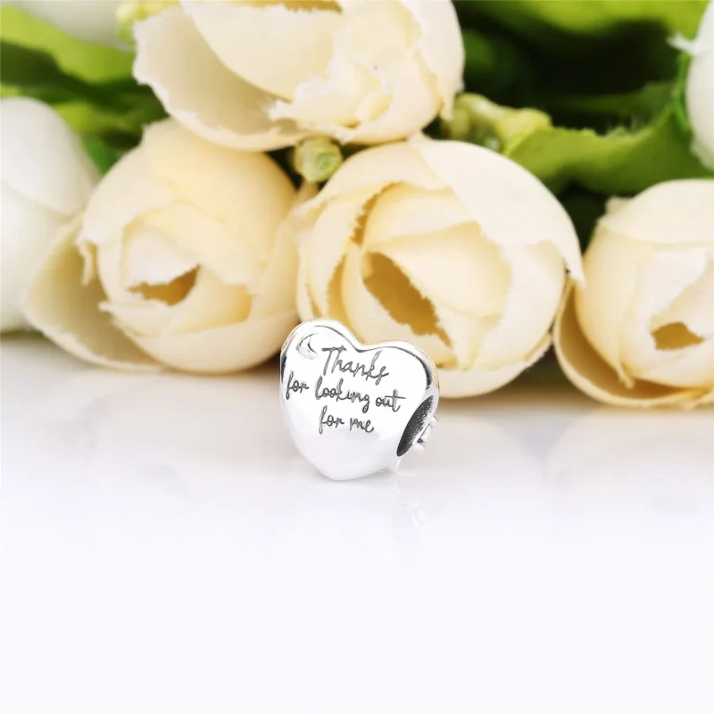 (bilde for) Pandora Mum heart silver charm with blue enamel - 798006EN63 - Vis 4