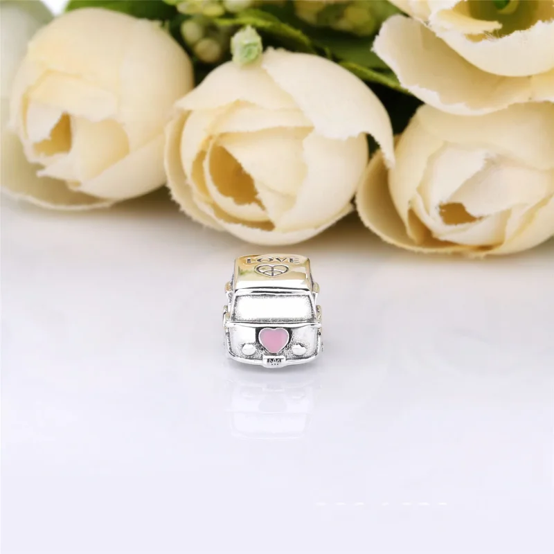(bilde for) Pandora Old school van silver charm with pink enamel - 797871EN160 - Vis 3