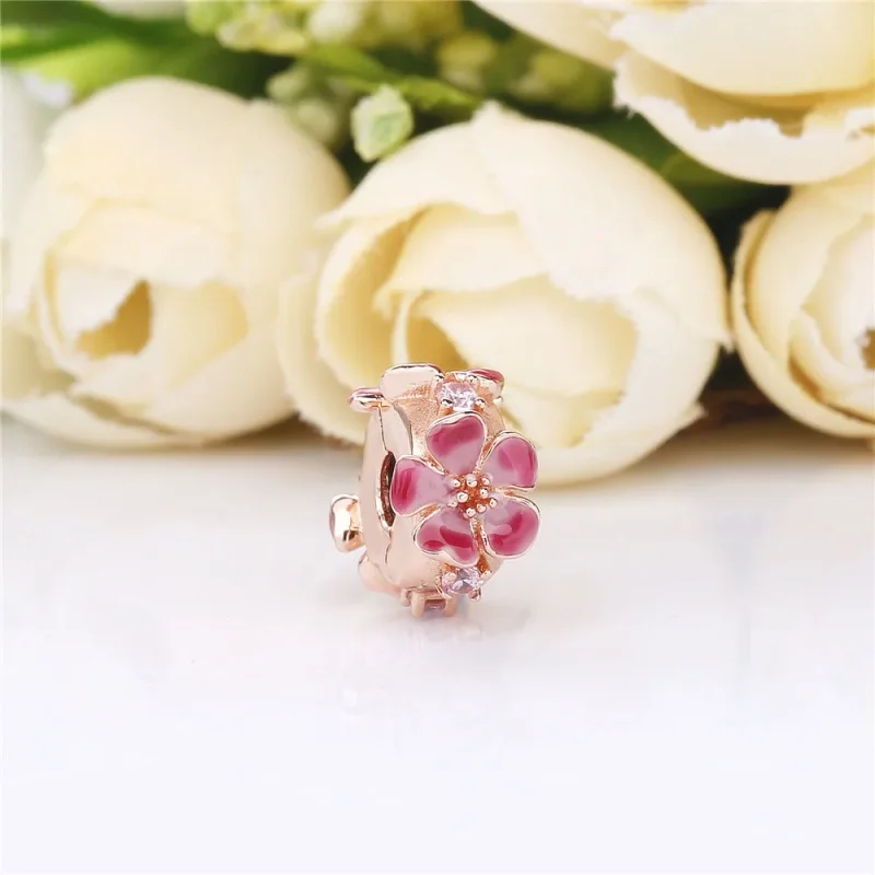 (bilde for) Pandora Rosa Ferskenblomst Klemmecharm - 788099CZ - Vis 2