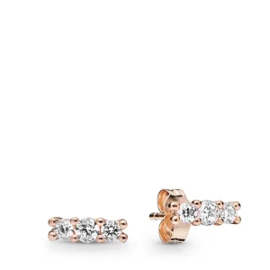 (bilde for) Pandora Rose stud earrings with clear cubic zirconia - 280725CZ