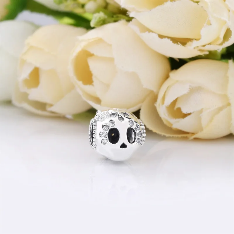 (bilde for) Pandora Skull silver charm with clear cubic zirconia - 797866CZ - Vis 2
