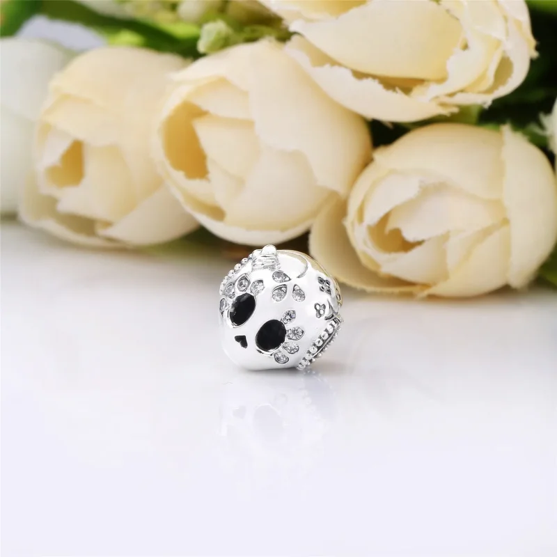 (bilde for) Pandora Skull silver charm with clear cubic zirconia - 797866CZ - Vis 4