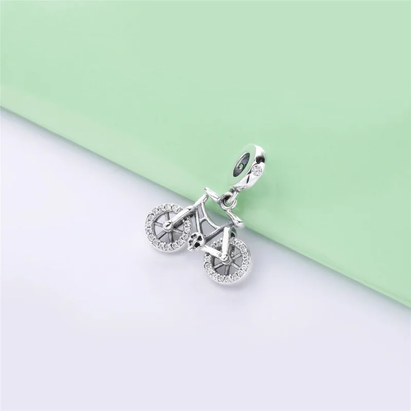 (bilde for) Pandora Sykkel sølv dingle med klare cubic zirconia - 797858CZ - Vis 2