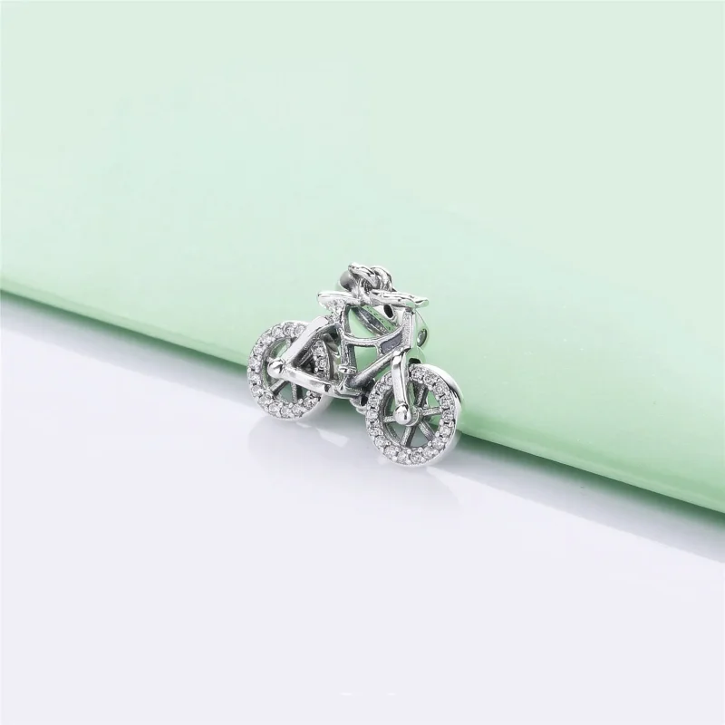(bilde for) Pandora Sykkel sølv dingle med klare cubic zirconia - 797858CZ - Vis 4