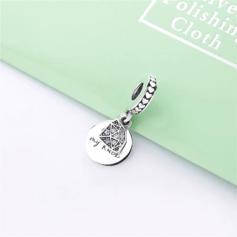 (bilde for) Pandora Youre my rock silver dingler med klare cubic zirconia - 798102CZ - Vis 2