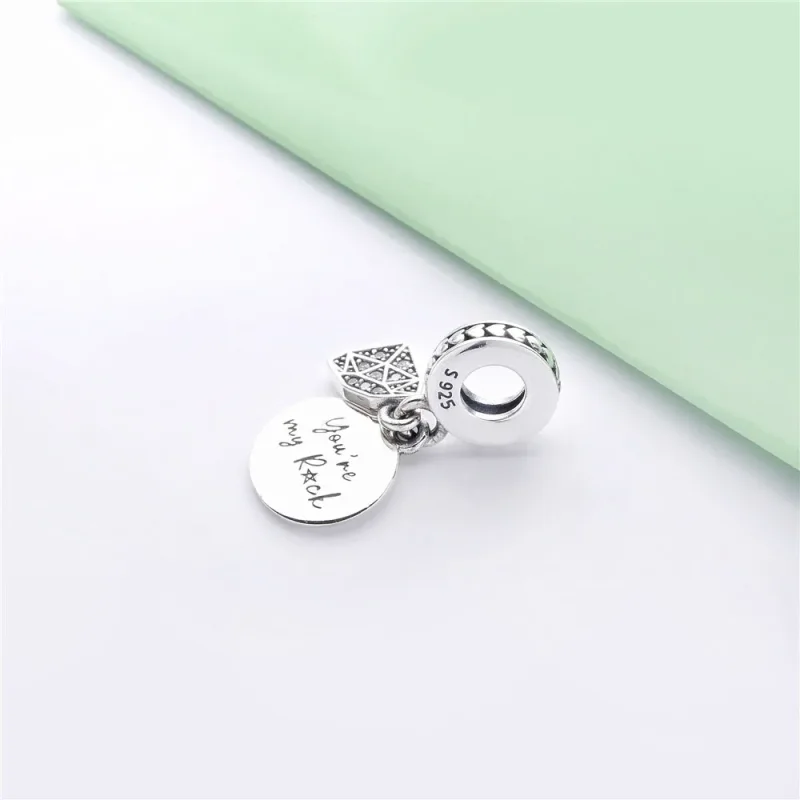 (bilde for) Pandora Youre my rock silver dingler med klare cubic zirconia - 798102CZ - Vis 4