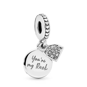 (bilde for) Pandora Youre my rock silver dingler med klare cubic zirconia - 798102CZ
