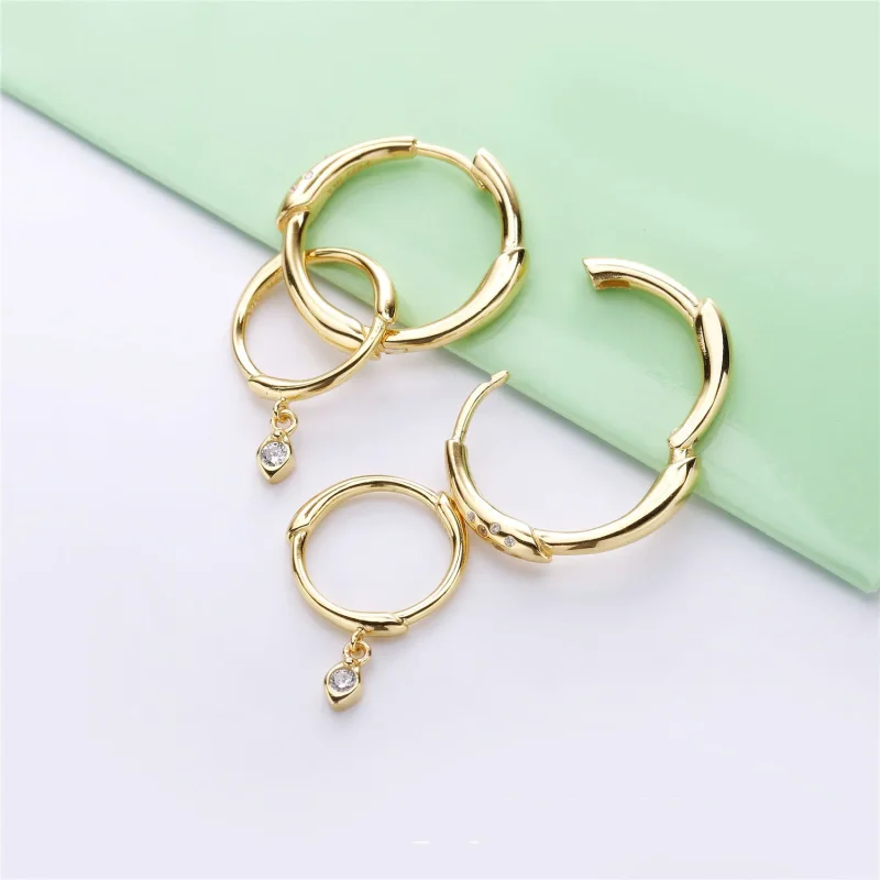 (bilde for) Øredobber med blomsterstamme, Pandora Shine™ - 267927CZ - Vis 3