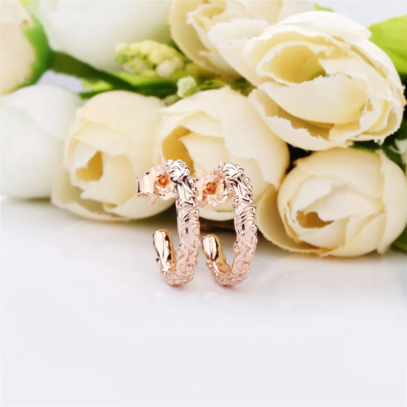 (bilde for) Regal Beauty Hoop øredobber, PANDORA Rose™ - 287732 - Vis 3