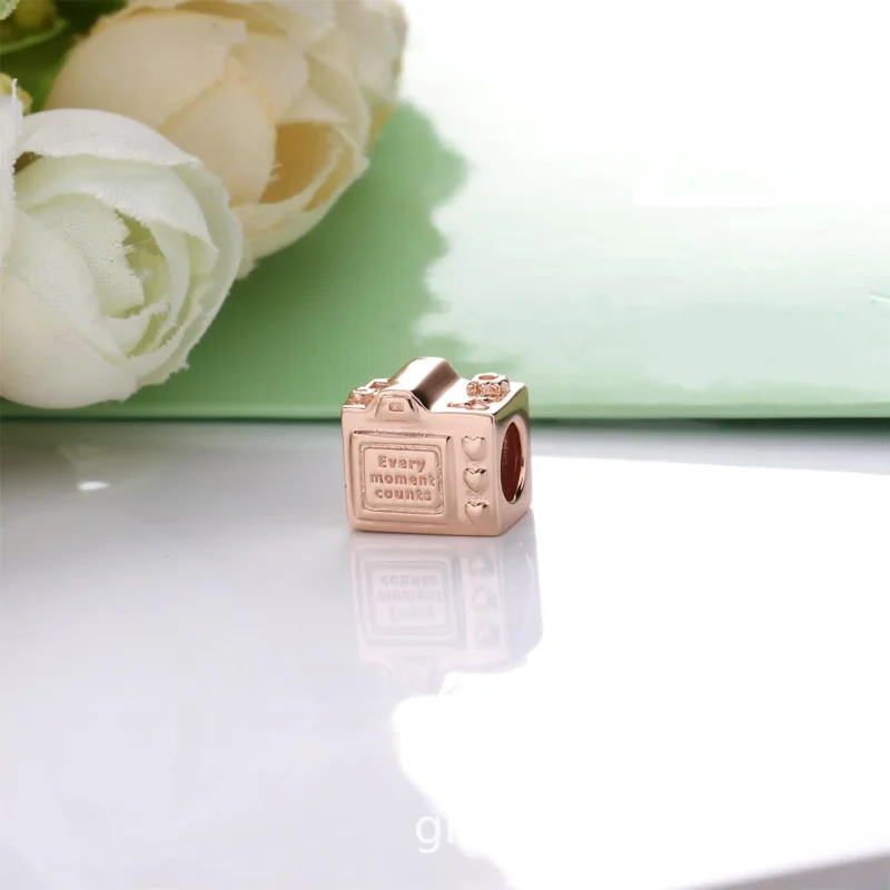 (bilde for) Camera PANDORA Rose charm with clear cubic zirconia - 787986CZ - Vis 3
