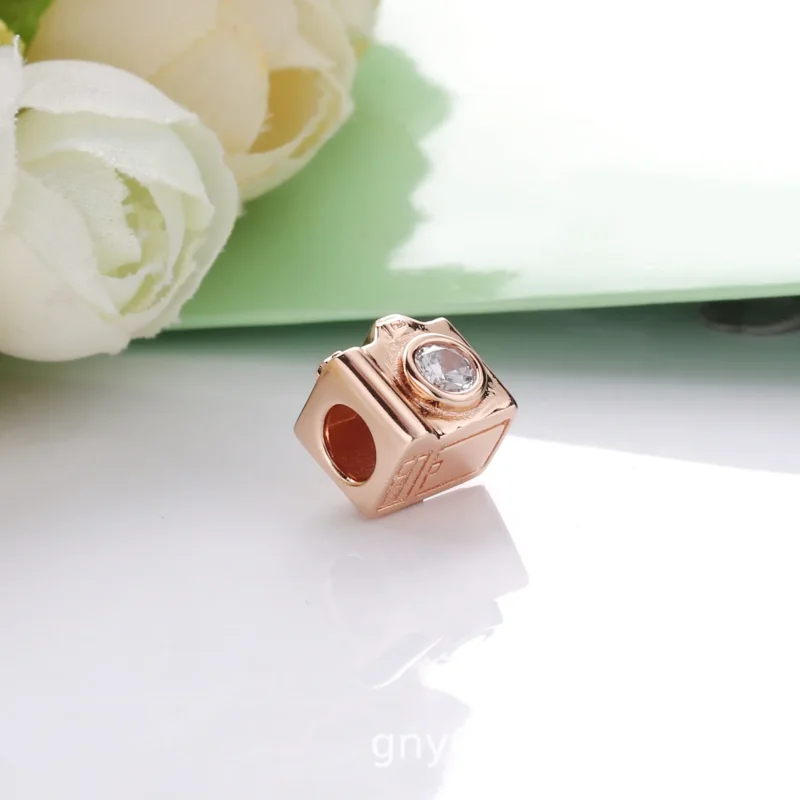 (bilde for) Camera PANDORA Rose charm with clear cubic zirconia - 787986CZ - Vis 5