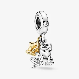 (bilde for) Disney Prince frosk sterling sølv og Pandora Shine dingler med klare cubic zirconia - 768235CZ