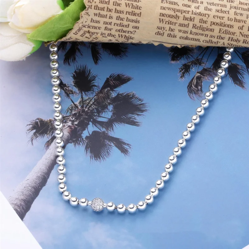 (bilde for) Pandora Beads & Pavé halskjede - 398565C01 - Vis 2