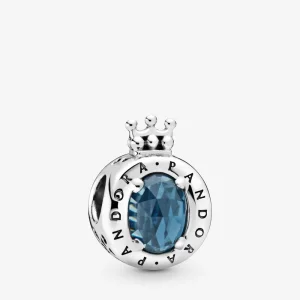 (bilde for) Pandora Blue Sparkling Crown O charm - 798266NMB
