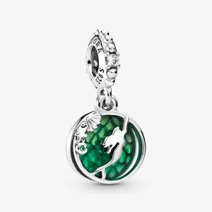 (bilde for) Pandora Disney Ariel sterling sølv dingler med klar cubic zirconia, kongegrønn krystall og grønn emalje - 798231CZ