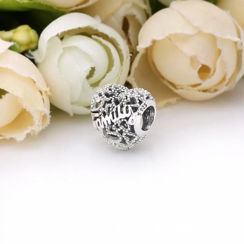 (bilde for) Pandora Family Heart Charm - 798571C00 - Vis 4