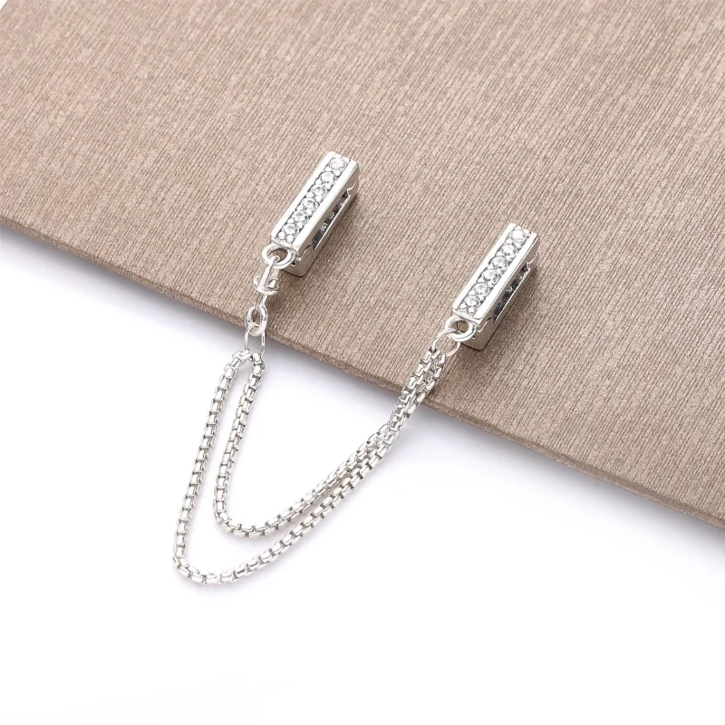 (bilde for) Pandora Glitrende sikkerhetslenkecharm - 798269CZ - Vis 2