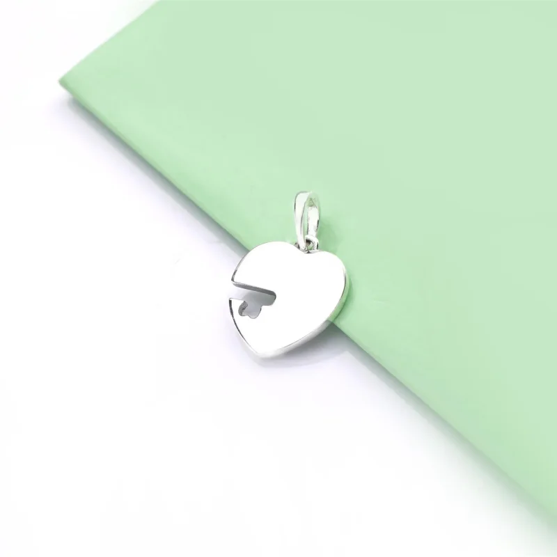 (bilde for) Pandora Heart and key split silver pendant - 398130 - Vis 3
