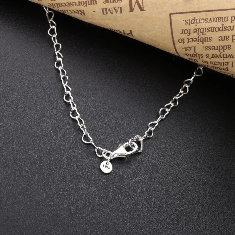 (bilde for) Pandora Joined hearts silver necklace - 397961 - Vis 4
