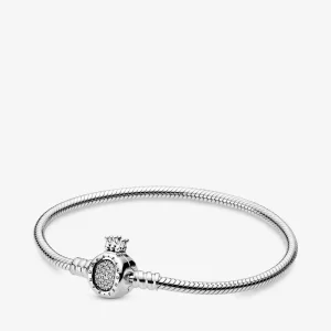(bilde for) Pandora Moments Crown O & Snake Chain armbånd - 598286CZ