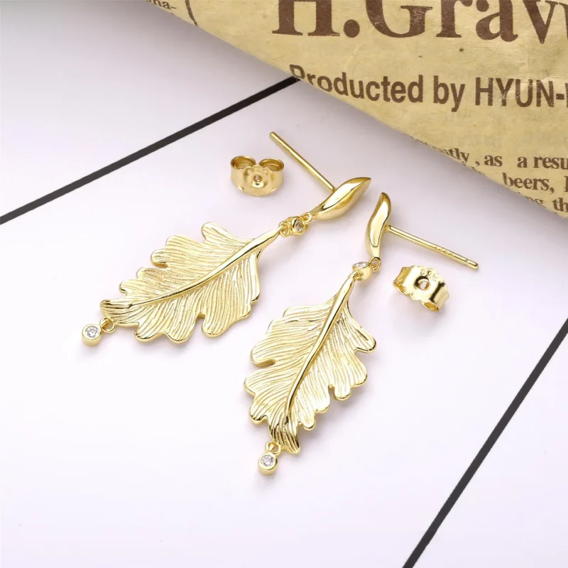 (bilde for) Pandora Oak Leaf øreringer - 268259CZ - Vis 4