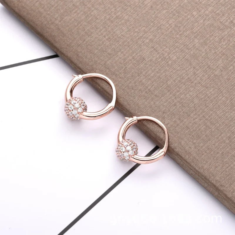 (bilde for) Pandora Pavé Sølvkuler Øreringer - 288294CZ - Vis 2