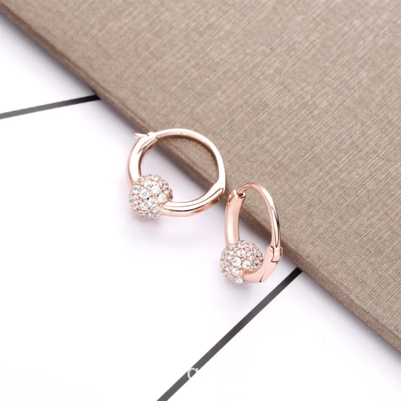 (bilde for) Pandora Pavé Sølvkuler Øreringer - 288294CZ - Vis 4