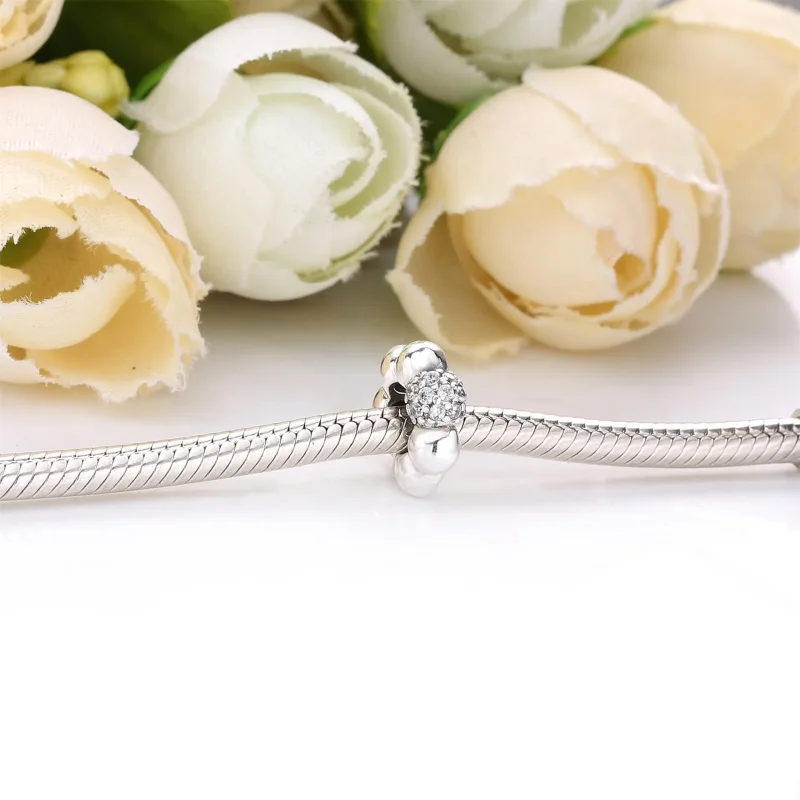 (bilde for) Pandora Polert & Pavé Bead mellomledd sjarm - 798310CZ - Vis 2