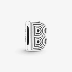 (bilde for) Pandora Reflexions bokstav B sølvklips sjarm - 798198