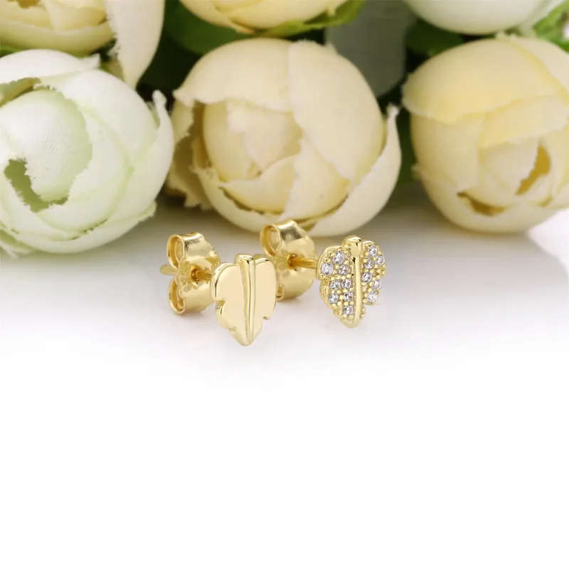 (bilde for) Pandora Shining & Sparkling Leaf øredobber - 268334CZ - Vis 2