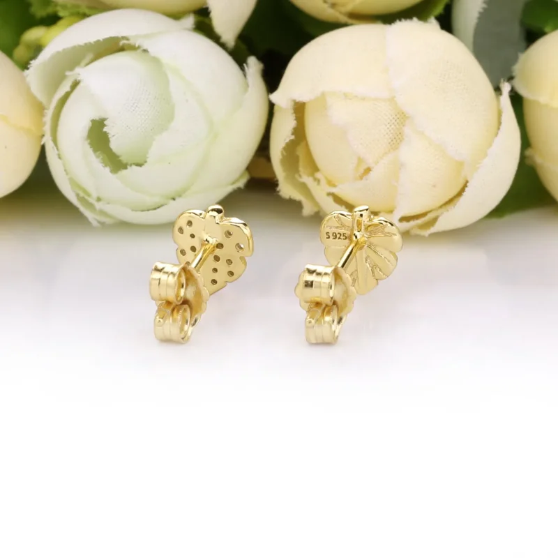 (bilde for) Pandora Shining & Sparkling Leaf øredobber - 268334CZ - Vis 3