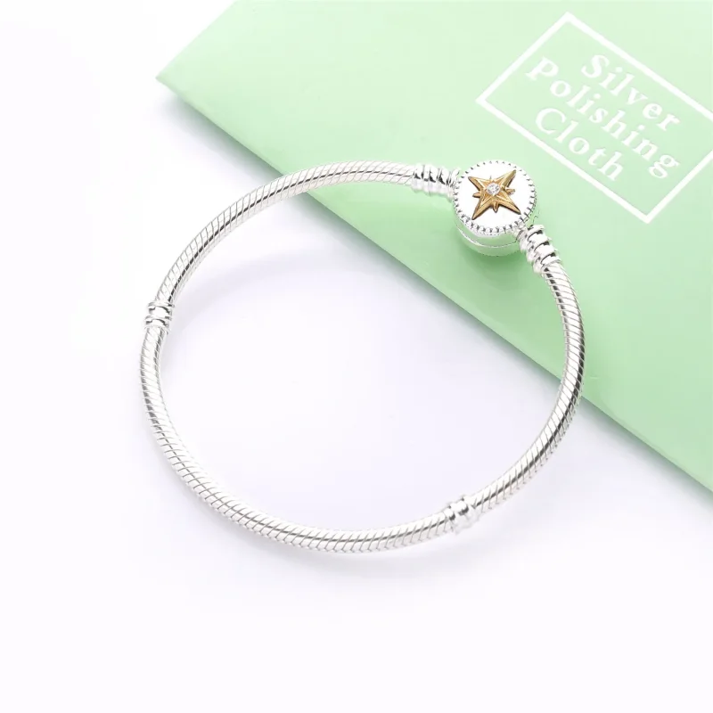 (bilde for) Pandora Silver Love Compass Chain Armbånd - 598538C01_P - Vis 2